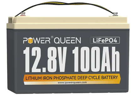 【Like New】Power Queen 12.8V 100Ah LiFePO4 Battery, Built-in 100A BMS Power Queen
