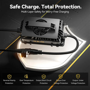 power_queen_36v_25a_Lifepo4_battery_charger_safe_charge