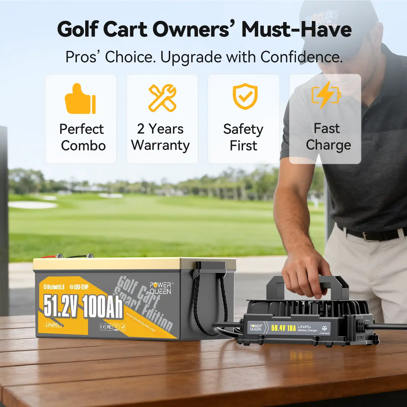 power_queen_48v_18a_lifepo4_battery_charger_pros_choice_for_golf_cart_oweners