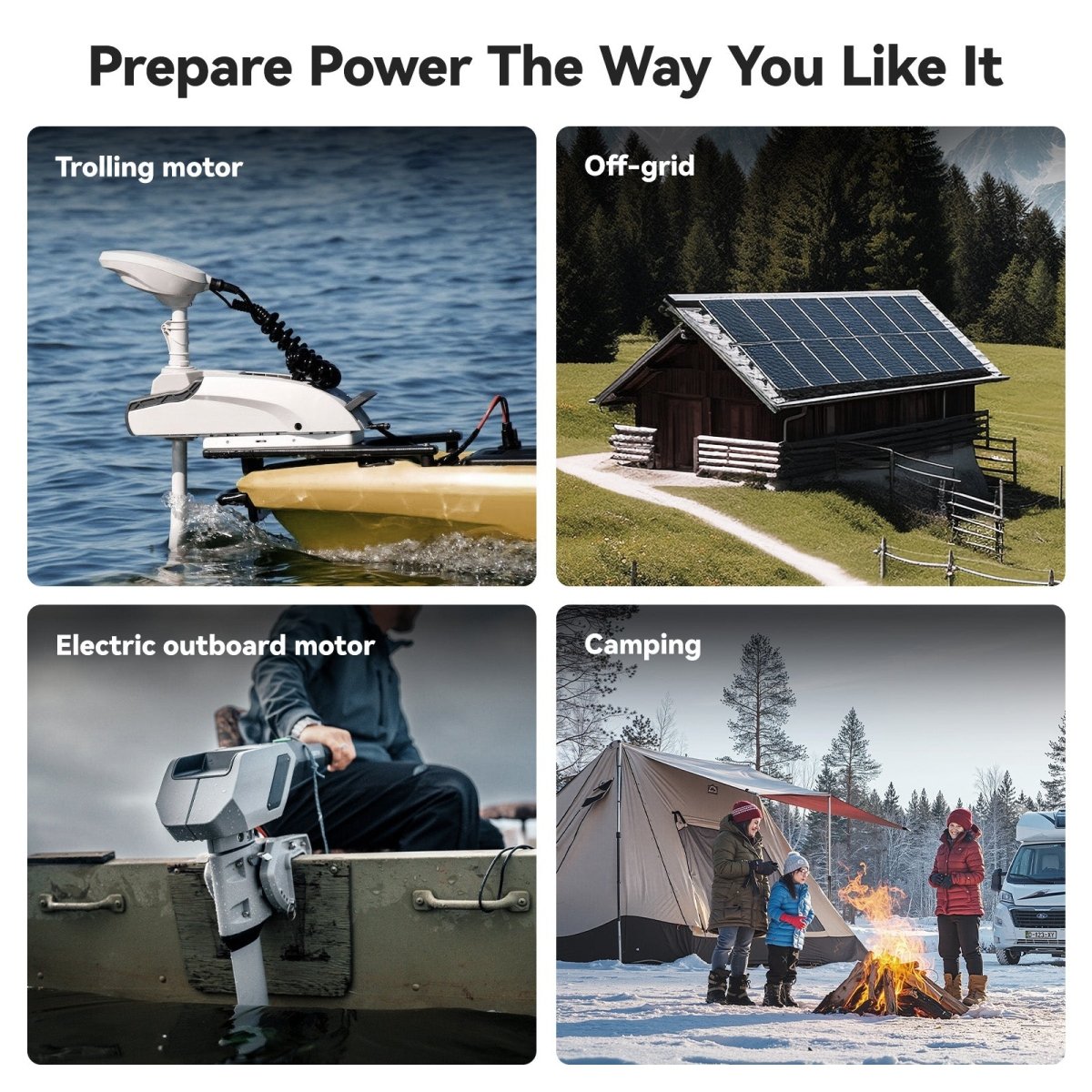 Power Queen deep cycle battery for trolling motors, off-grid cabins, electric outboard motors, and camping use