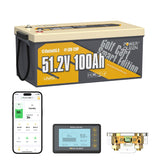 Power Queen 48V 100Ah Golf Cart Smart LiFePO4 Battery with Bluetooth Monitoring