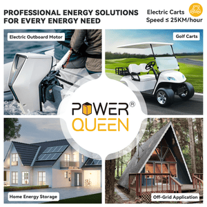 Power Queen LiFePO4 Battery for Golf Carts, Electric Outboard, Home Energy Storage, Off Grid