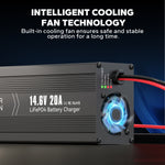 Intelligent cooling fan technology for safe and stable operation of Power Queen LiFePO4 charger