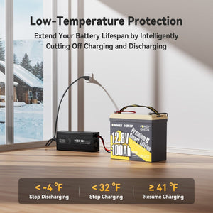 Low-temperature smart charging protection of Power Queen battery in winter