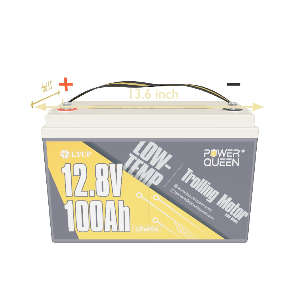 Power Queen 12V 20A Charger Kit With 12V 100Ah Low-Temp Deep Cycle Lithium Battery
