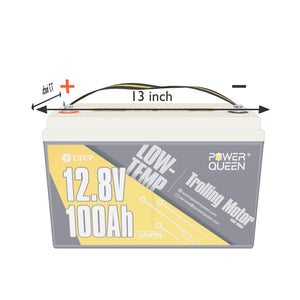 [Like New] Power Queen 12V 100Ah Low-Temp Deep Cycle Lithium Battery