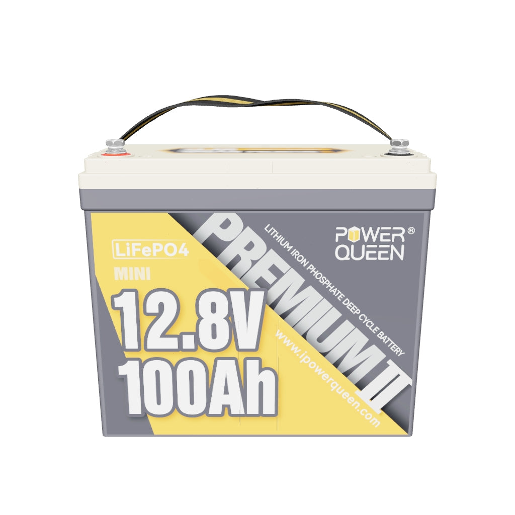 Power Queen 12V 100Ah Mini Deep Cycle Lithium Battery