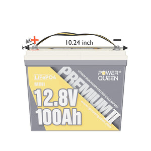 Power Queen 12V 100Ah Mini Deep Cycle Lithium Battery