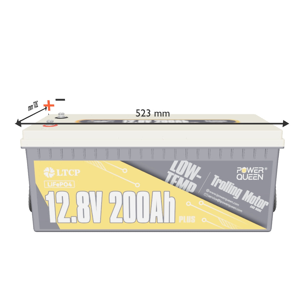 Power Queen 12V 200Ah PLUS Low-Temp Deep Cycle Lithium Battery