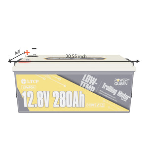 [Used-Very-Good] Power Queen 12V 280Ah Low-Temp Deep Cycle Lithium Battery