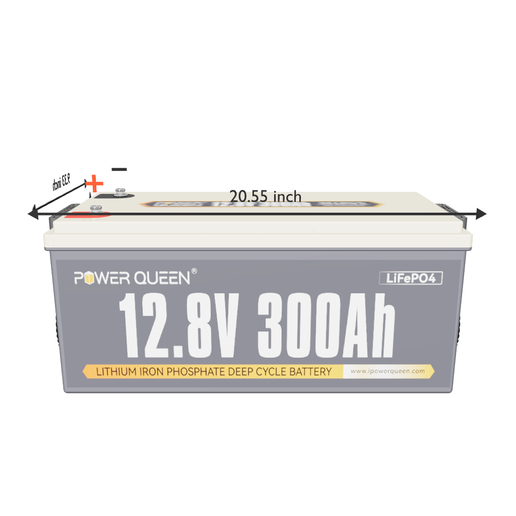 power queen lifepo4 lithium deep cycle battery 3d product view