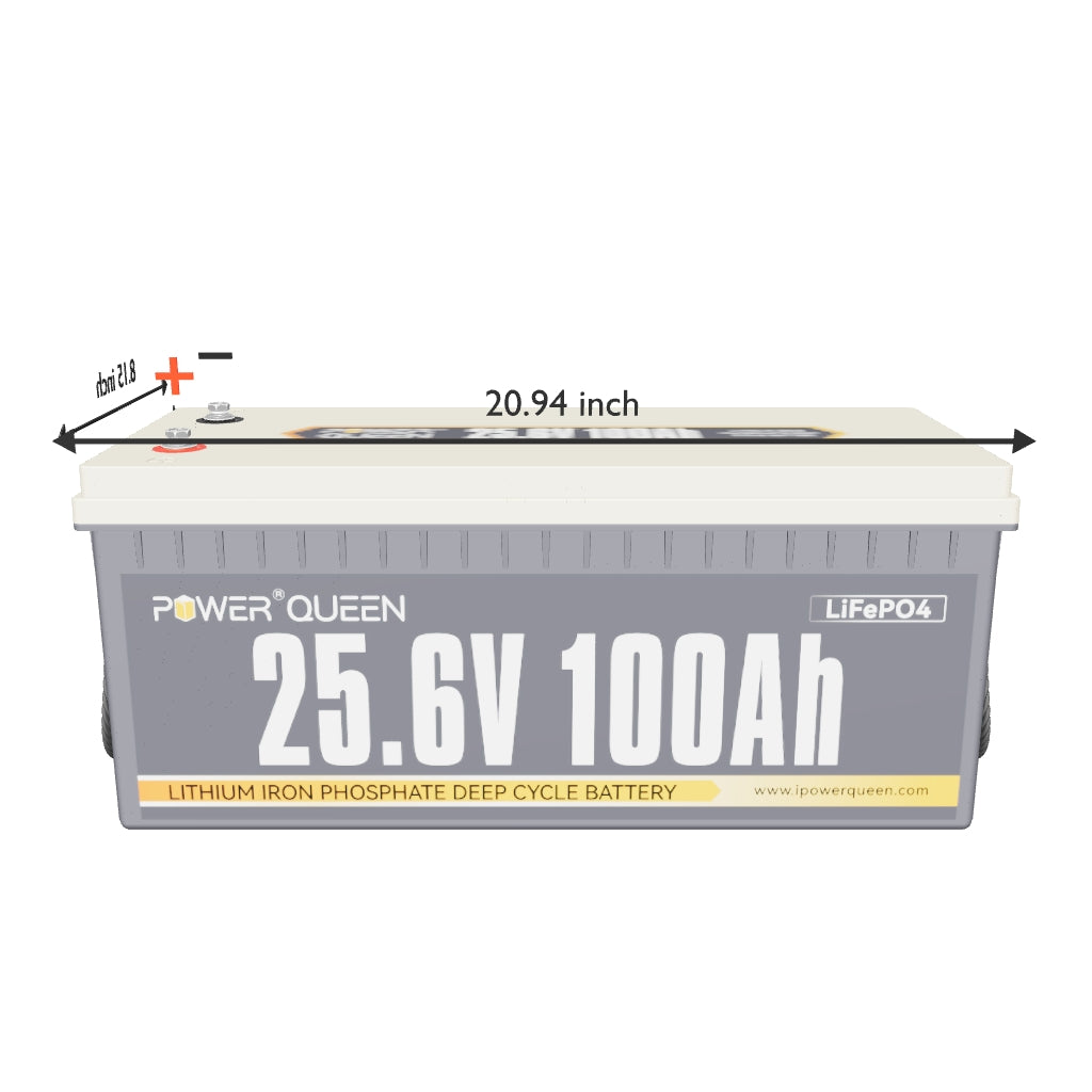 Power Queen 24V 100Ah Deep Cycle Lithium Battery