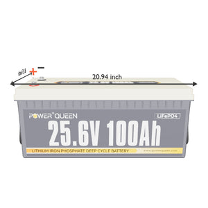 Power Queen 24V 100Ah Deep Cycle Lithium Battery