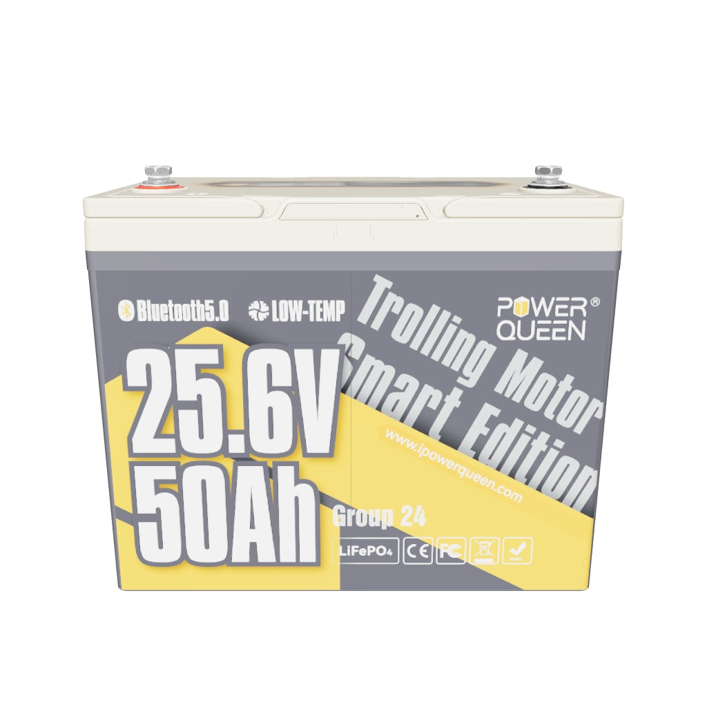 Power Queen 24V 50Ah Smart Deep Cycle Lithium Battery