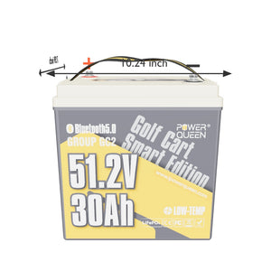 Power Queen 48V (51.2V) 30Ah GC2 Golf Cart Smart Lithium Battery