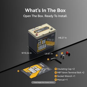 12V 100Ah Dual-Mode Self Heating Group24 LiFePO4 Battery
