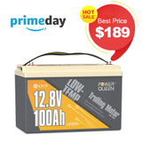 ⚡[Final $189]⚡Power Queen 12V 100Ah Low-Temp Deep Cycle Lithium Battery