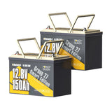 Two packs Power Queen 12v 150ah group 27 smart edition deep cycle lithium battery