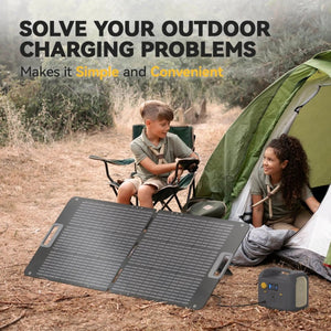 Power Queen 100W Portable Solar Panel for P300 Portable Power Station Power Queen