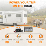 Power Queen 12.8V 100Ah LiFePO4 Battery + 14.6V 10A Charger Power Queen