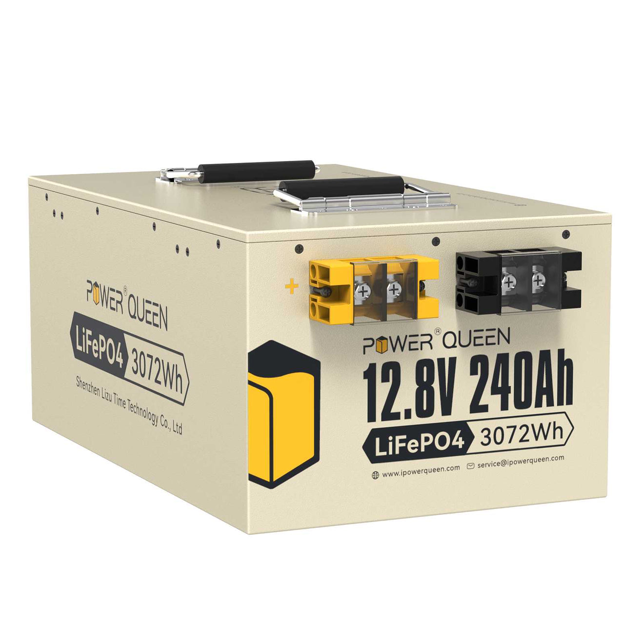 Power Queen 12.8V 240Ah LiFePO4 Battery, Built-in 150A BMS Power Queen