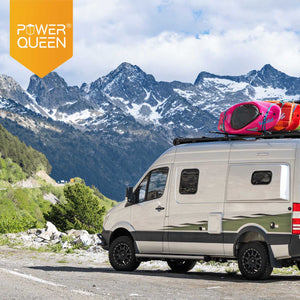 Power Queen 12.8V 240Ah LiFePO4 Battery, Built-in 150A BMS Power Queen