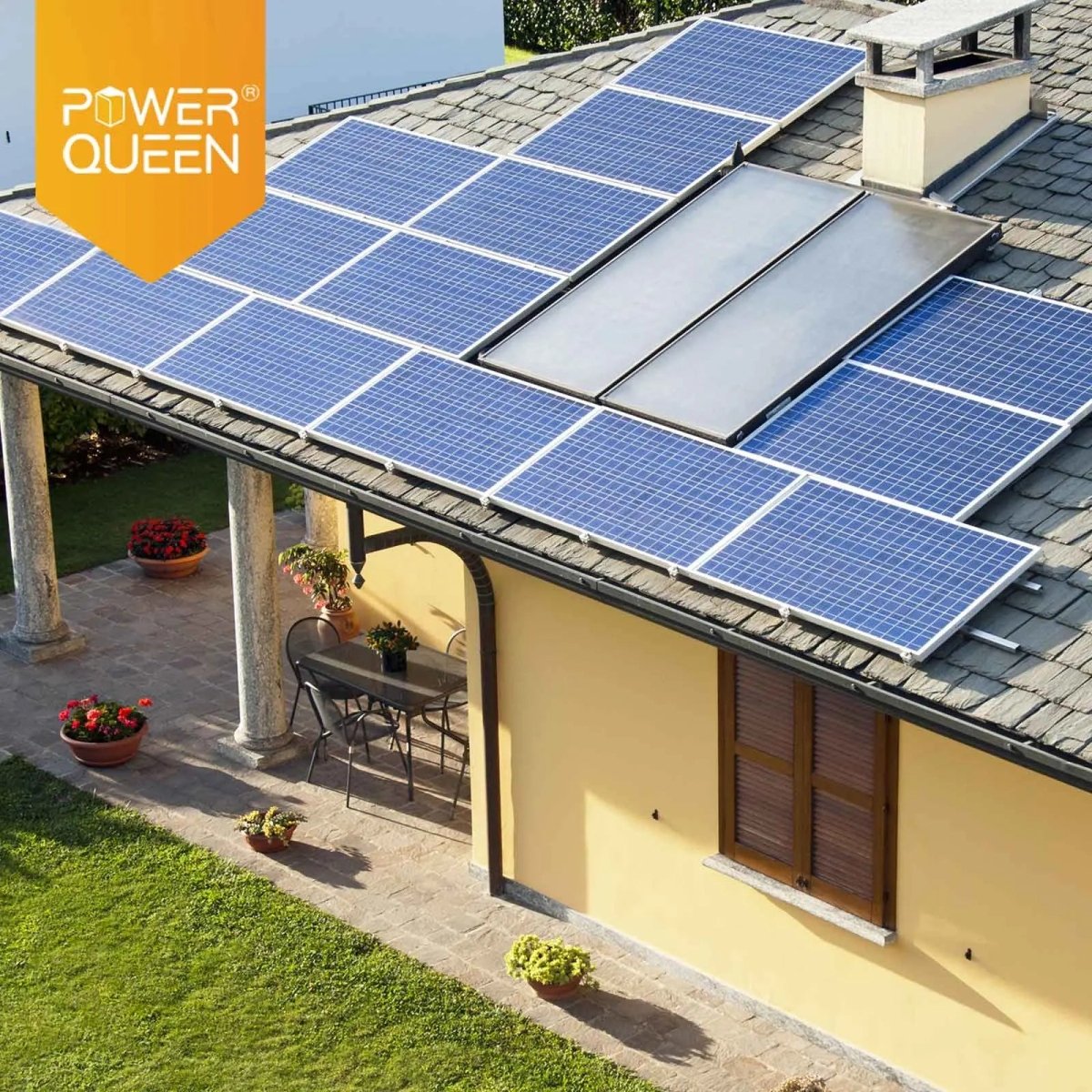 Power Queen 12.8V 240Ah LiFePO4 Battery, Built-in 150A BMS Power Queen