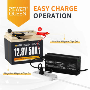Power Queen 14.6V 20A LiFePO4 Battery Charger easy change operation